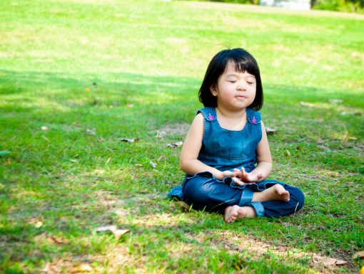 Girl mindful