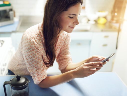 Woman looking at phone