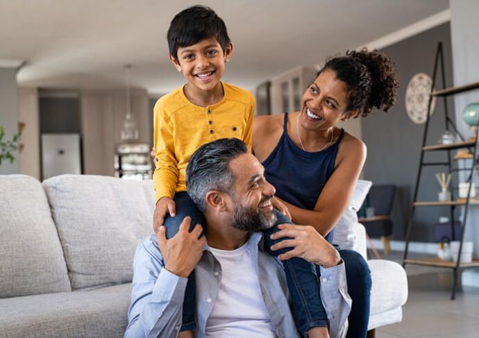 Parents with son