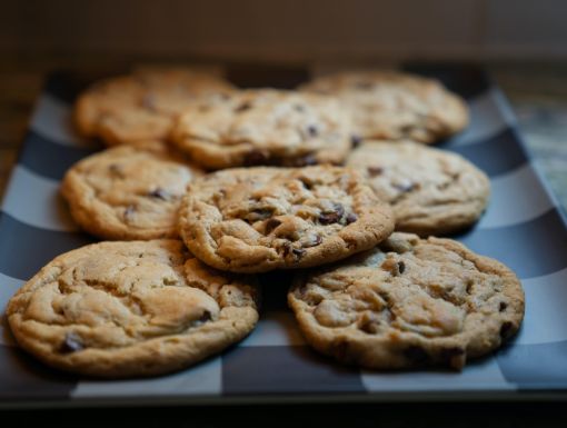 Chocolate Chip Cookies on Oven Rack