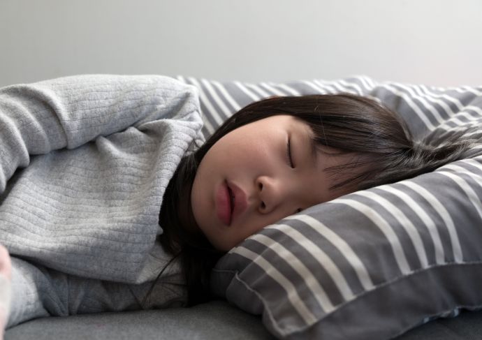 Sleep apnea in children sleeping child