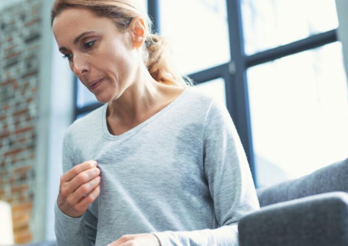 Woman Sweating Menopause 1