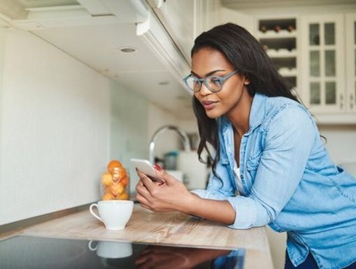 Woman researching on her phone 6