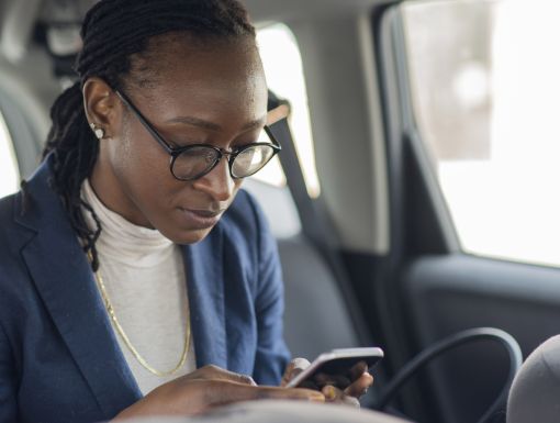 PTSD person using phone