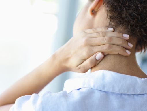 Woman with neck pain