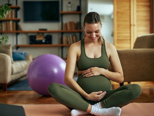 Pregnant woman exercising