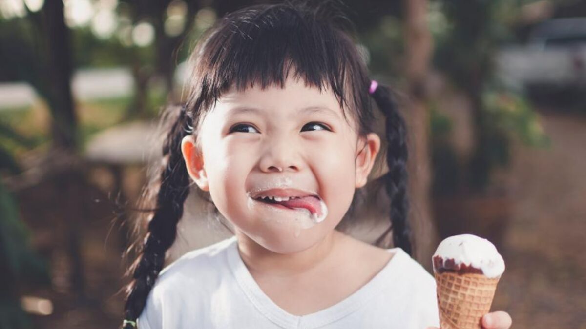 Child eating ice cream