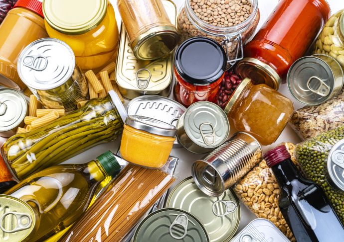 Hurricane prep pantry goods