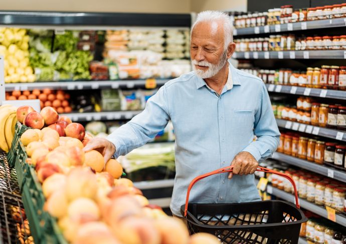 Man in grocery store