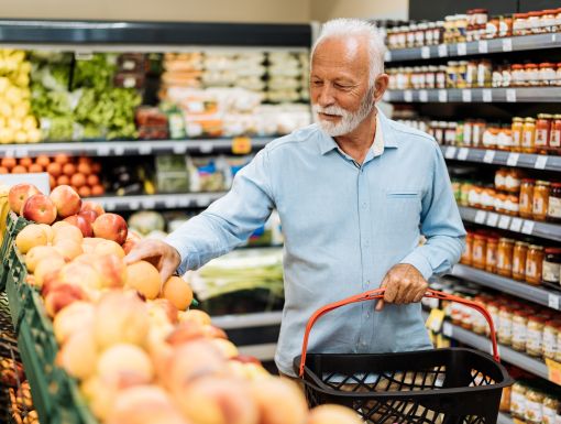 Man in grocery store
