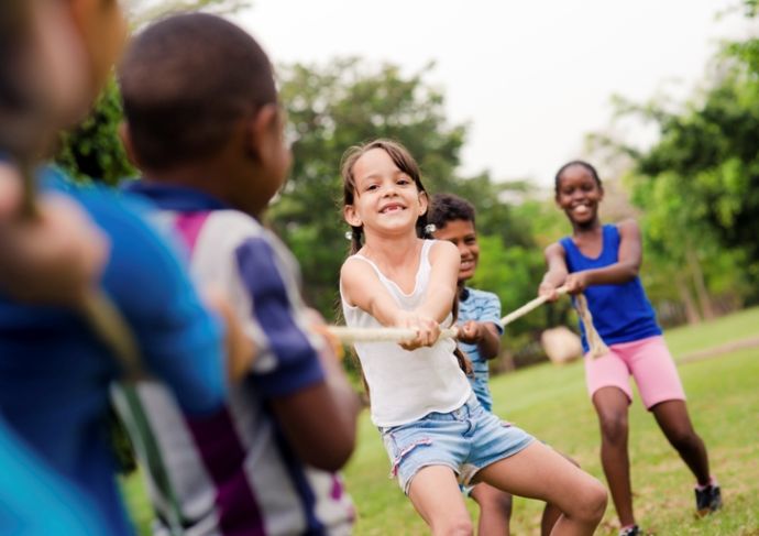 Kids Playing Tug of War