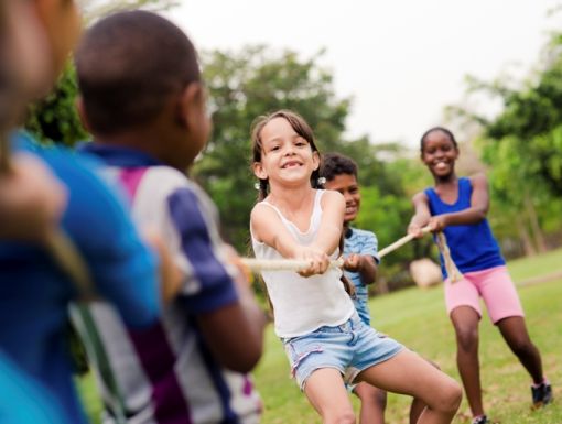 Kids Playing Tug of War