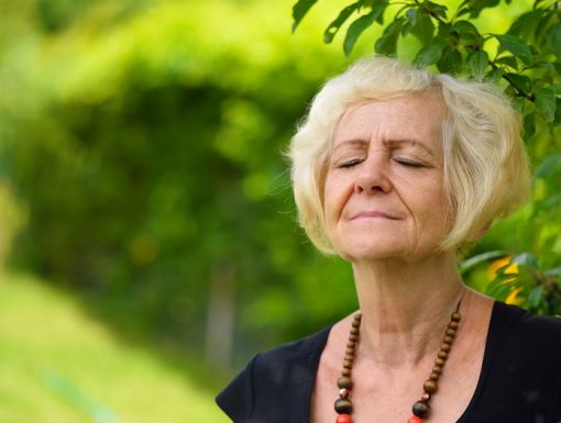 Thinkstockphotos 482295254 Mature Blonde Woman In Garden
