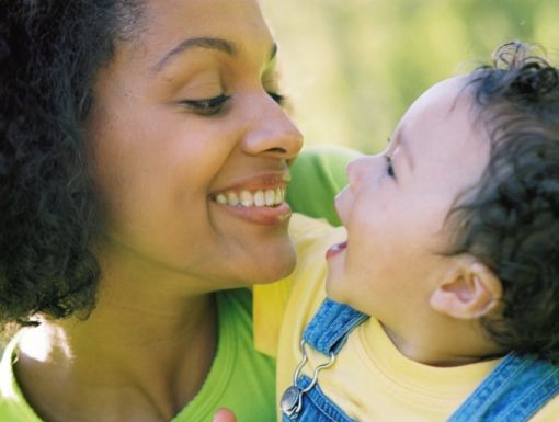 Mommy makeover candidate with her son
