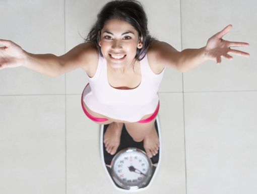 Thinkstockphotos 78618313 Woman Weighing Herself