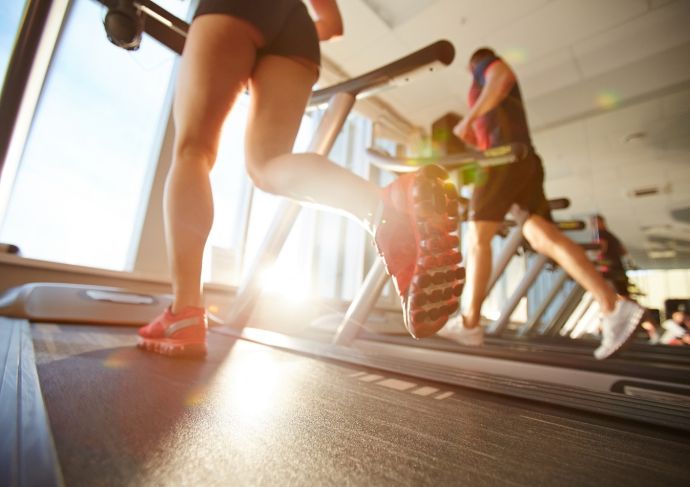 people running on treadmills