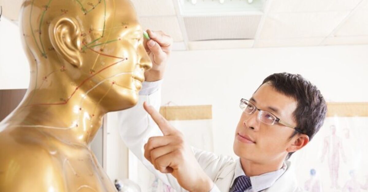 What Does Acupuncture Do Ochsner Health 490777883 Doctor Pointing At Acupoints On Human Model 5d2c07e90e 