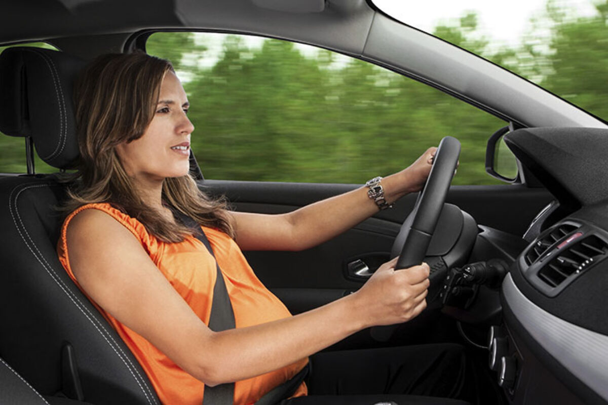 Pregnant Woman Driving Car