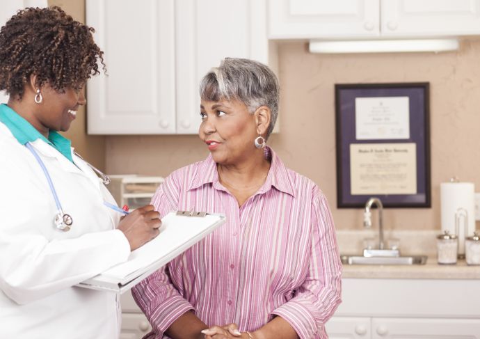 Older Woman In Dr Office