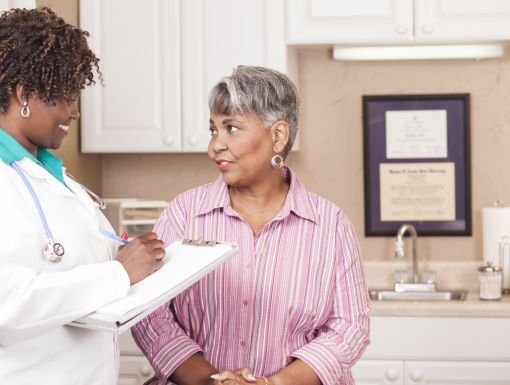 Older Woman In Dr Office