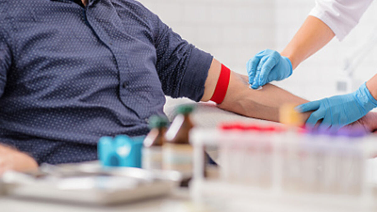 Man getting his blood drawn for blood test