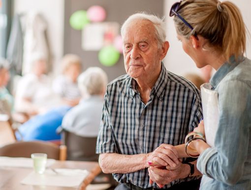 Man with Parkinsons disease at LSVT therapy