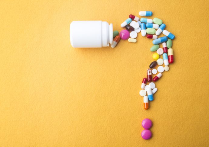 Pills in a Question Mark