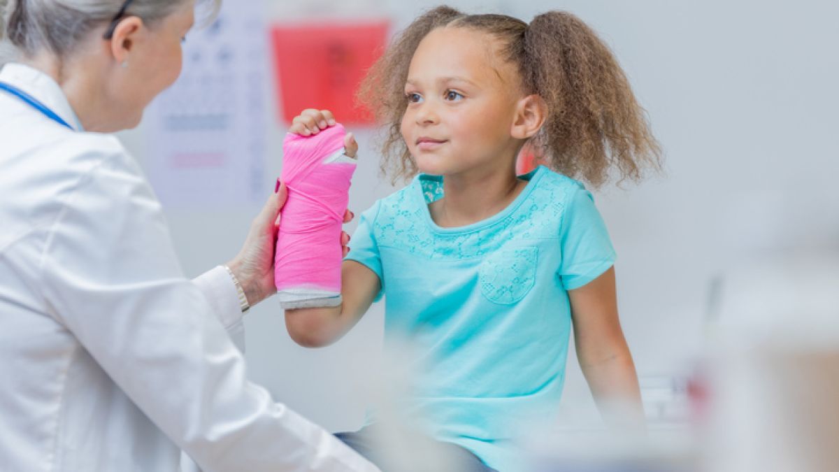 Girl with Cast