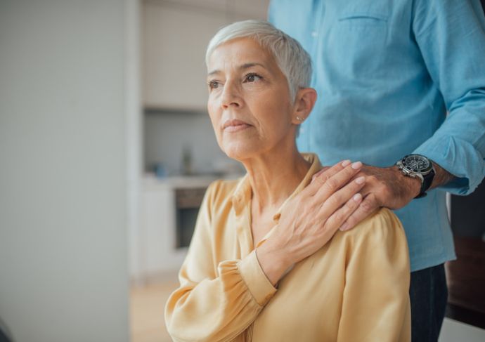 Senior Woman looking serious