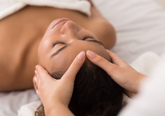 Woman getting massage