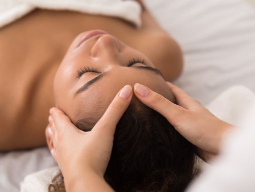 Woman getting massage