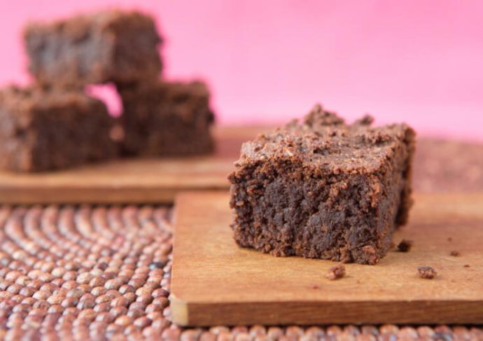 Healthier Brownies on a Plate