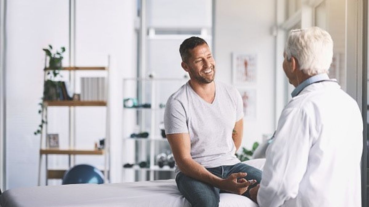 Man with doctor