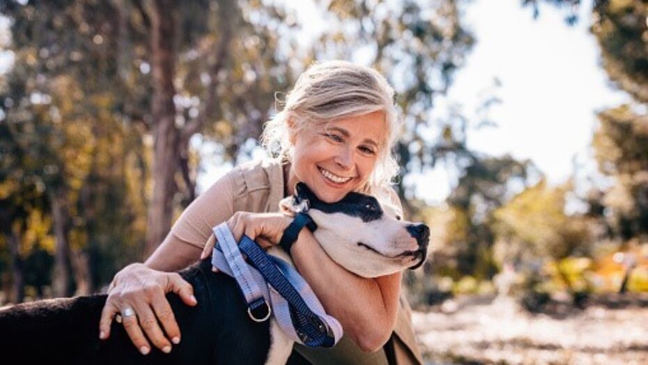 Woman with dog