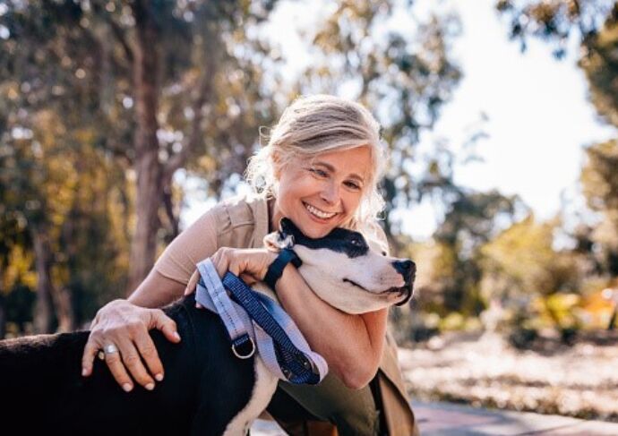 Woman with dog