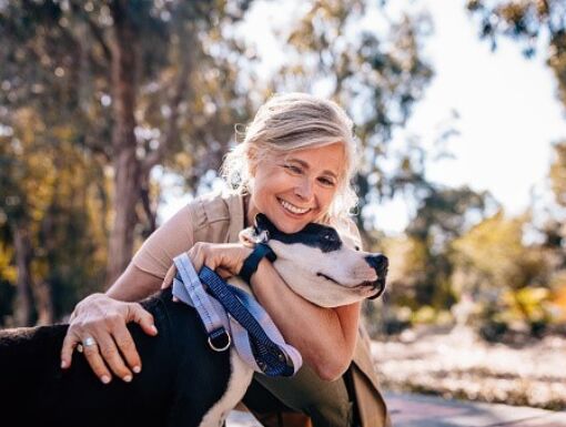 Woman with dog
