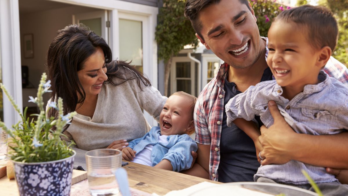 Family Laughing Together