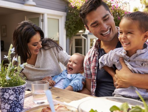 Family Laughing Together