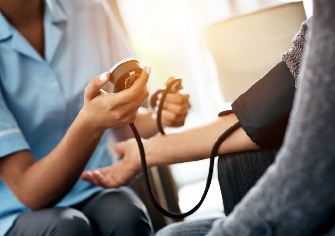 Blood Pressure being taken