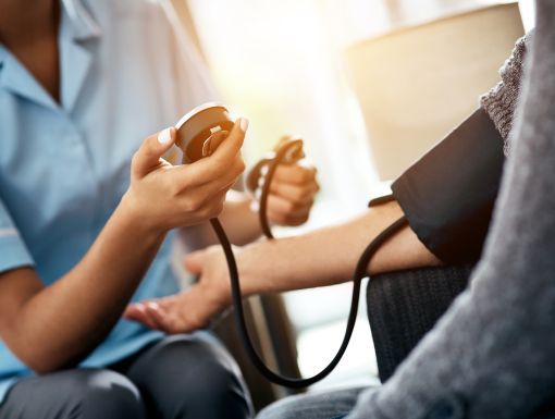 Blood Pressure being taken