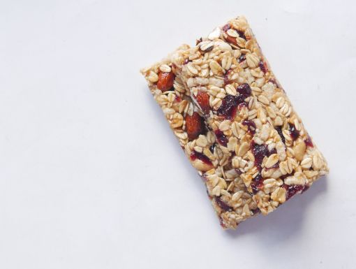 Healthy Mardi Gras snack of granola bars