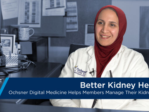 Female doctor at desk contains text kidney health