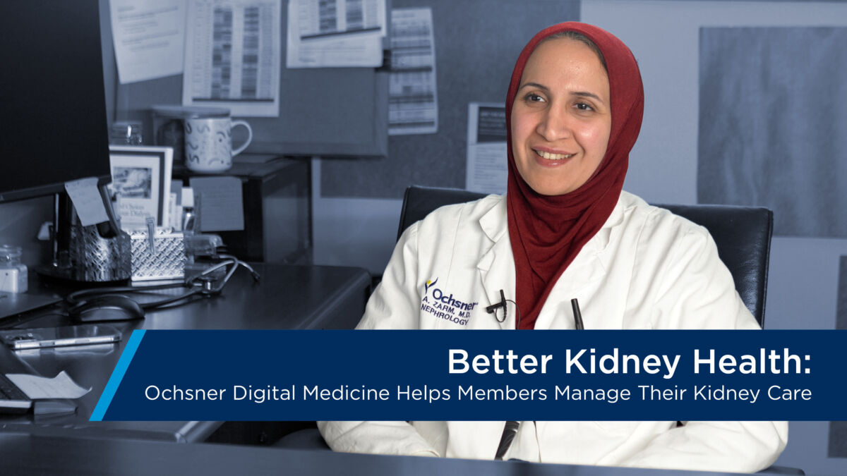Female doctor at desk contains text kidney health