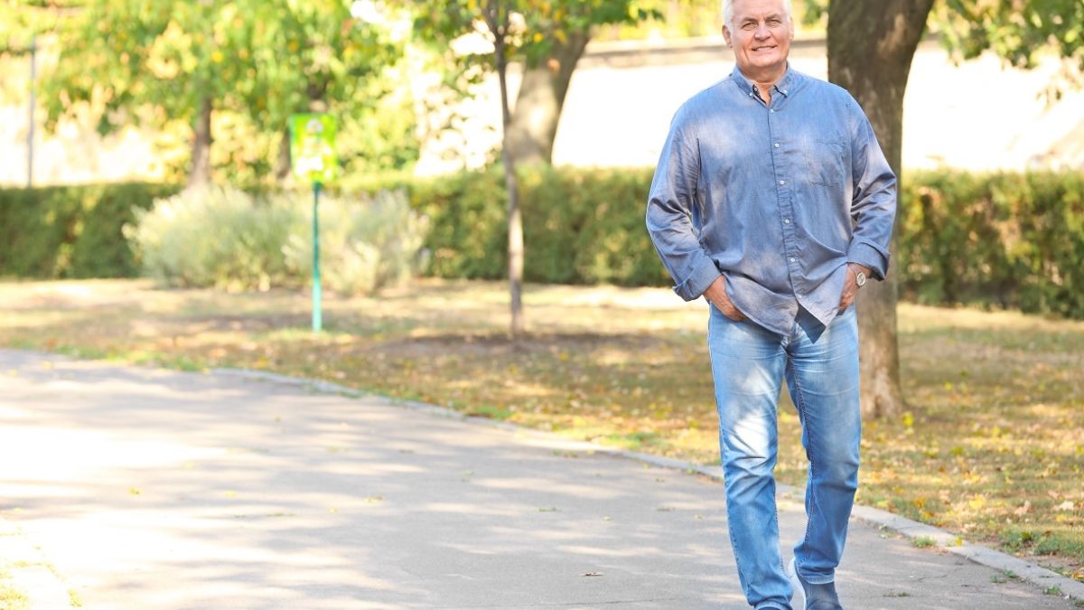 Man walking in park