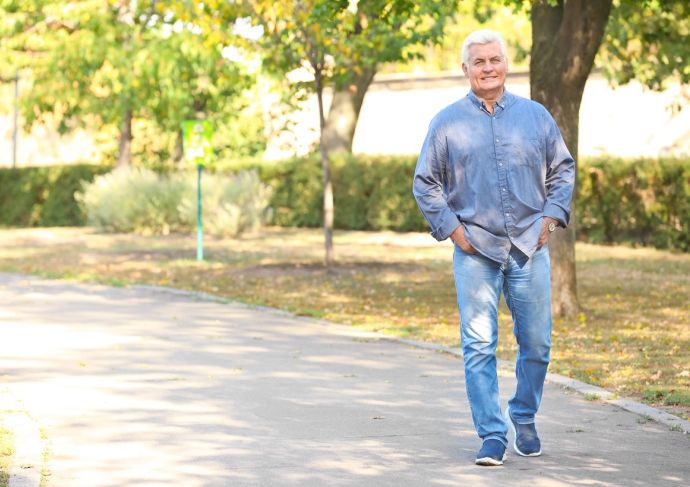 Man walking in park