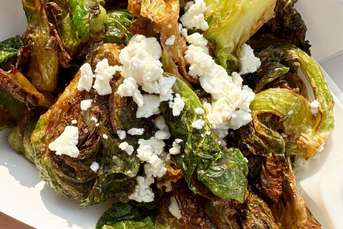 Brussels sprouts menu item at Jazz Fest