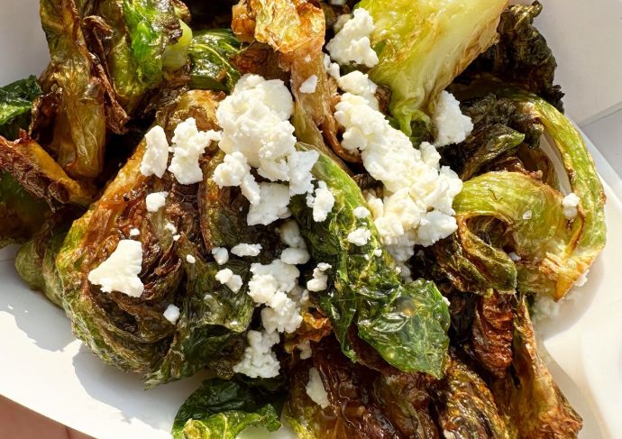 Brussels sprouts menu item at Jazz Fest