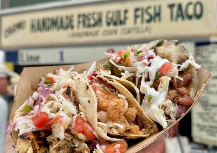 Tacos at New Orleans Jazz and Heritage Festival