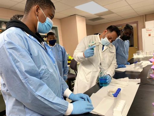 Son of a Saint students and Ochsner tech