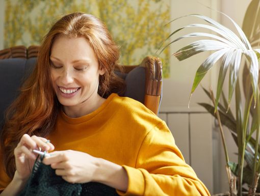 Woman Knitting